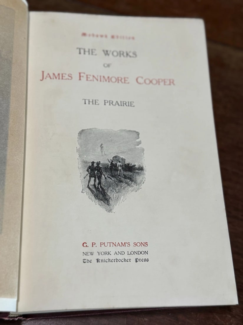 Coopers Works James Fenimore Cooper The Prairie Mohawk Edition G.P. Putnam VG - 3