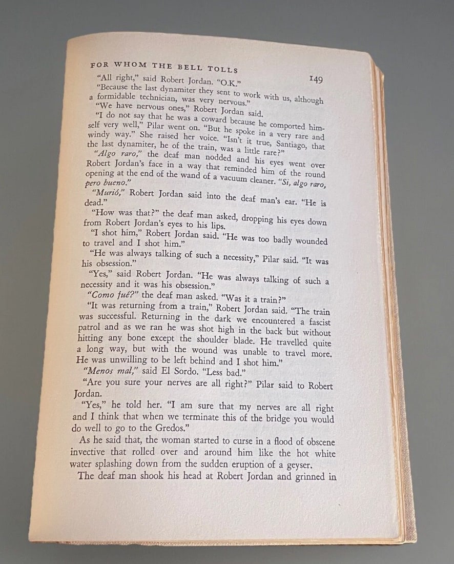 For Whom the Bell Tolls, Ernest Hemingway 1940 First Edition 1st Printing "A" - 12