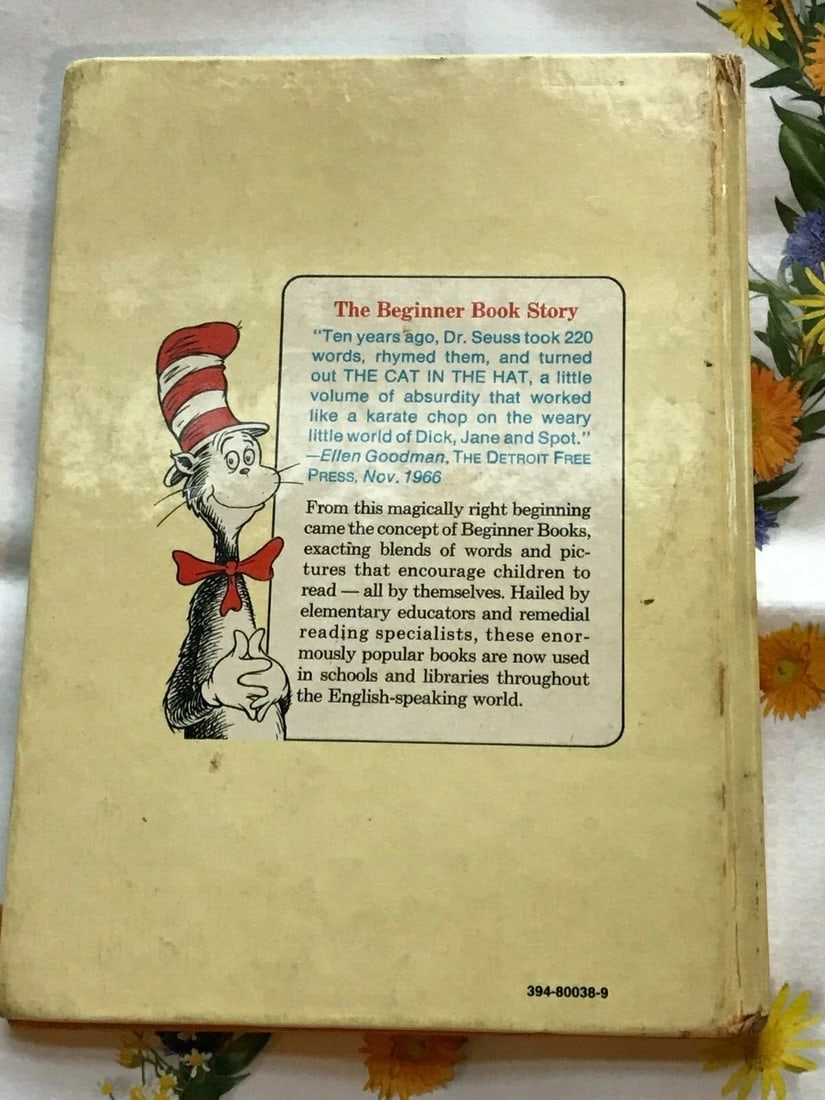 VTG Dr. Seuss Book 1965 Beginner Books Fox in Socks Board Books Large Type 1st - 4