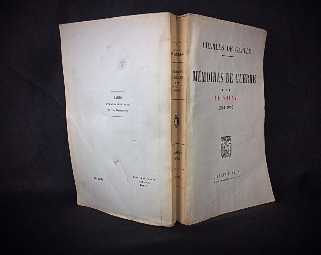 Vintage Book by Charles de Gaulle "Memoire de Guerre: Le Salut 1944-1946" - 3