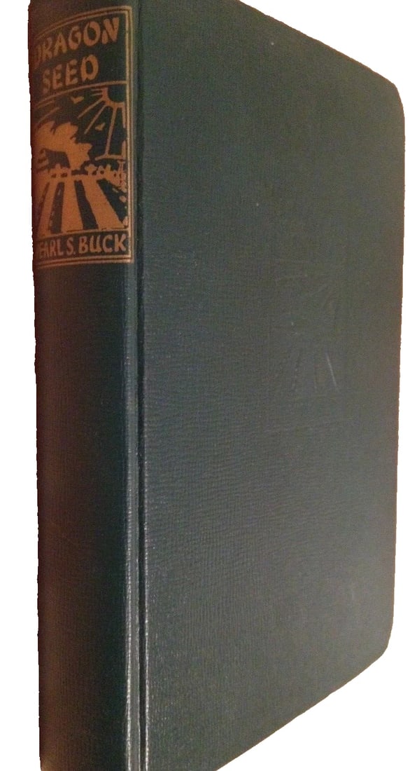 DRAGON SEED Pearl S. Buck HC w DJ 1st Edition Very Good Condition Sun Dial 1942 - 3
