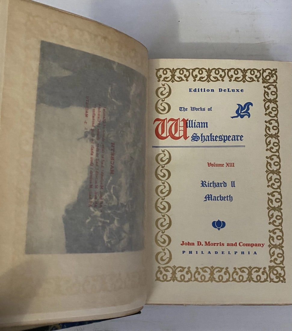 Shakespeares Works Elgin Ed. Deluxe Vol XIII 1901 #306/1000 Macbeth, Richard II - 3