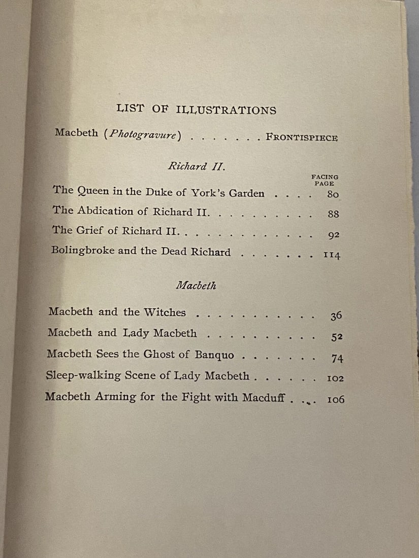 Shakespeares Works Elgin Ed. Deluxe Vol XIII 1901 #306/1000 Macbeth, Richard II - 6
