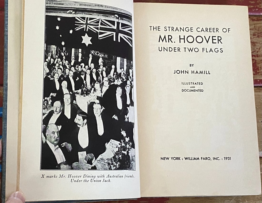 THE STRANGE CAREER of MR. HOOVER UNDER TWO FLAGS 1931 1st/9th HC IllustVery Good - 4