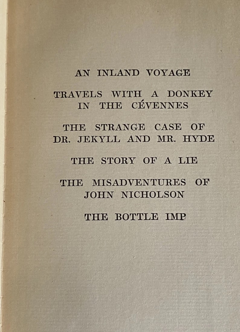 Robert L. Stevenson Inland Voyage Vol. V LimitedEd. of 1,000 Brainard 1906 HC - 13
