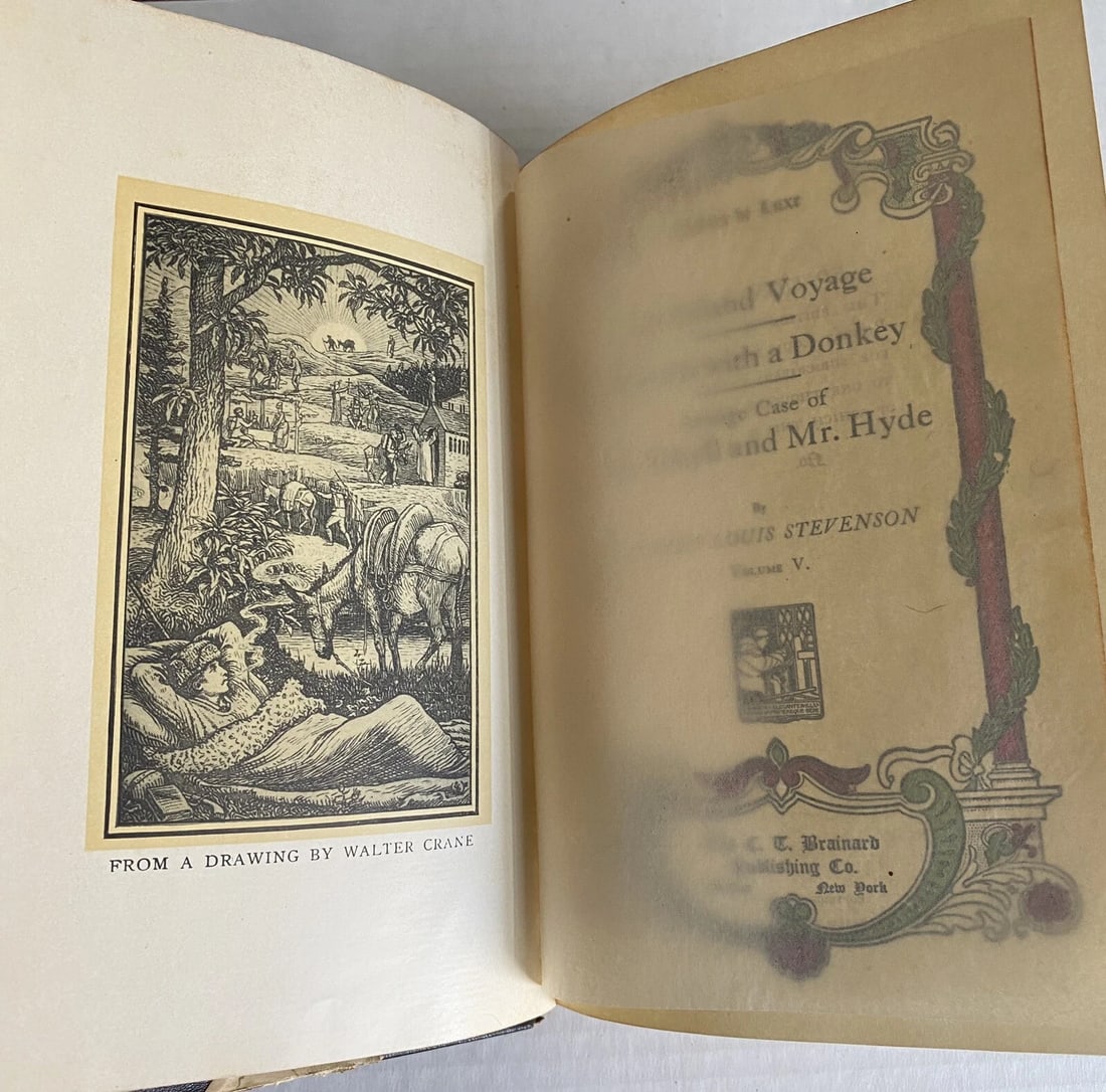 Robert L. Stevenson Inland Voyage Vol. V LimitedEd. of 1,000 Brainard 1906 HC - 4