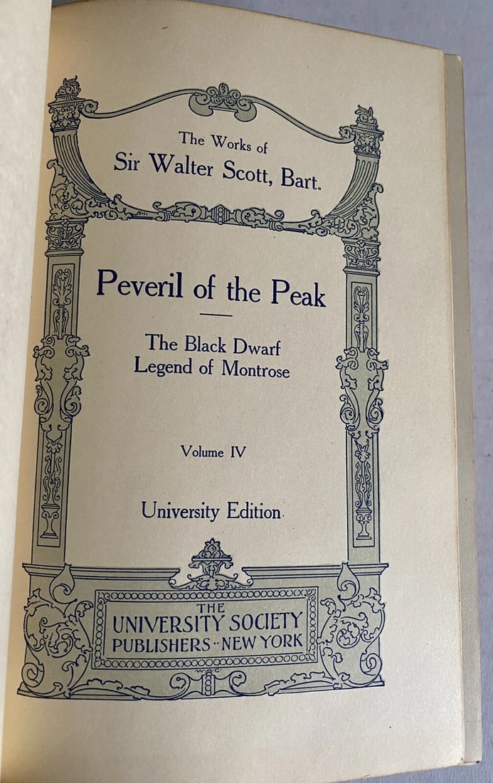 The Works OfSir Walter Scott Waverley Novels Peveril of the Peak Univ.Ed. Vol.IV - 5