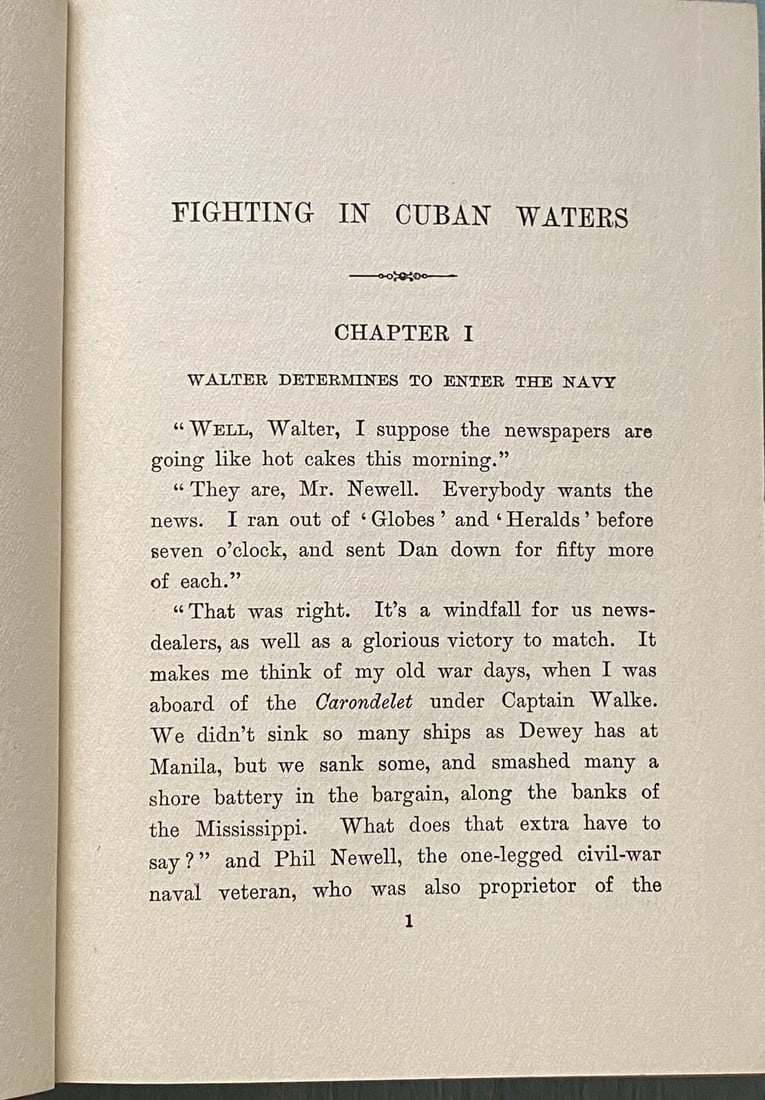 Fighting In Cuban Waters By Edward Stratemeyer First Ed. 1899 Old Glory Illus. - 19