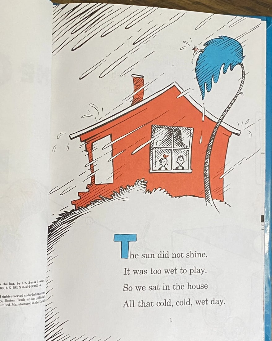 THE CAT IN THE HAT By Dr. Seuss Beginner Books Book Club Edition 1957/1985 - 9