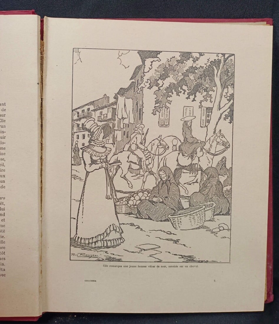 Antique 1950 Book - Merimee's Colomba, Illustrated by Pierre Rousseau - 5