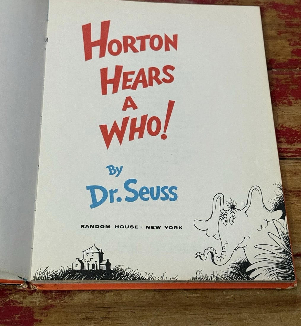 Horton Hears A Who Dr Seuss Book 1st Edition 1954 Hardcover Vintage - 3
