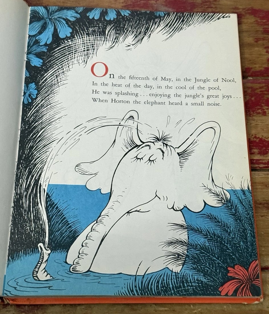 Horton Hears A Who Dr Seuss Book 1st Edition 1954 Hardcover Vintage - 8