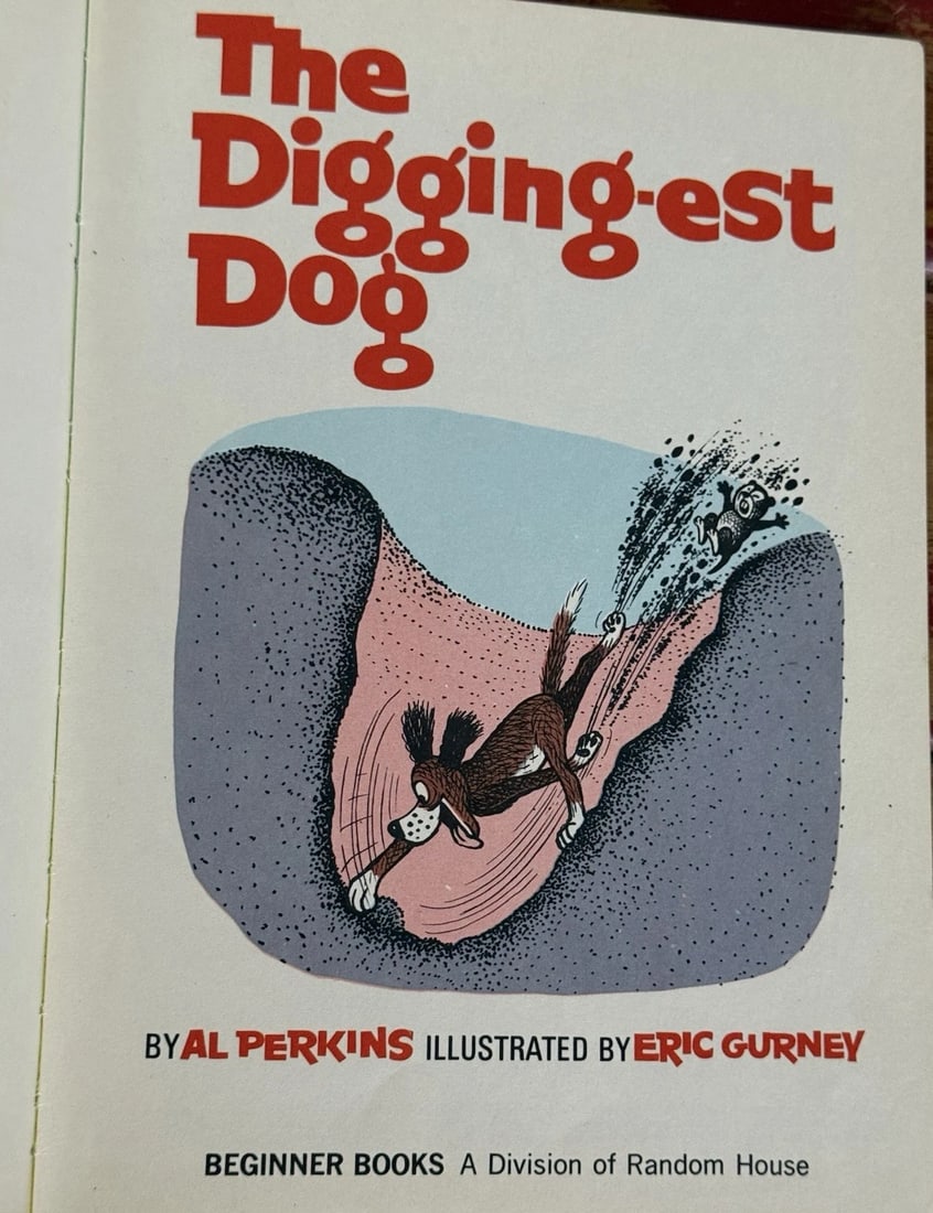 Vintage Al Perkins 1967 The Digging-est Dog Dr Seuss RandomHouse BC1st Ed/Print - 3