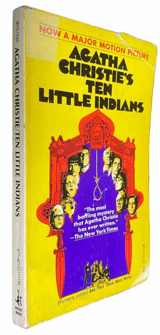 Agatha Christie Ten Little Indias Vintage Paperback 1975 Movie Tie-In - 3