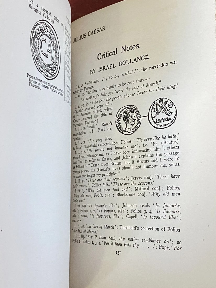Shakespeares Works Elgin Ed.Vol. XI Julius Caesar, As You Like It Morris 1901 - 17