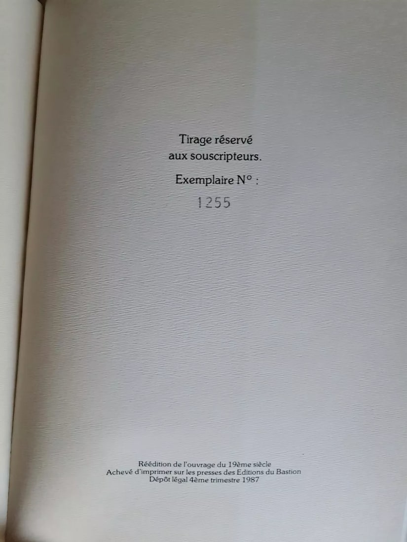 1987 Reprint of "Histoire d'Orleans" by Edouard Fournier - Numbered 1255 - 13