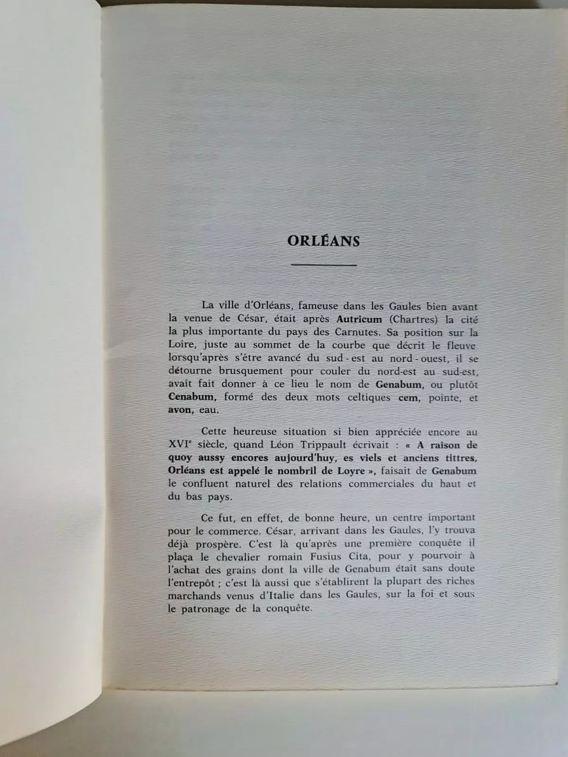 1987 Reprint of "Histoire d'Orleans" by Edouard Fournier - Numbered 1255 - 8