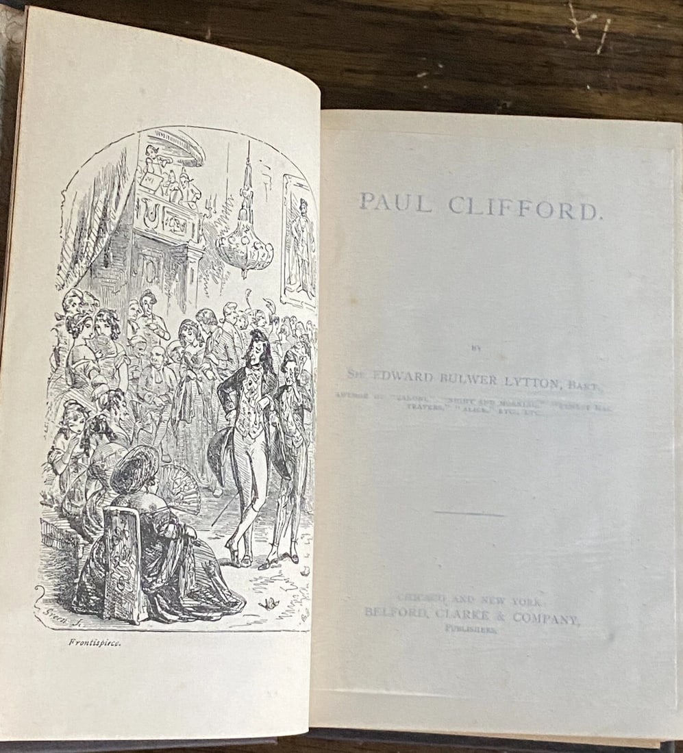 Bulwer Lytton's Works Paul Clifford and Eugene Aram HC Belford Clarke 1stEdition - 3