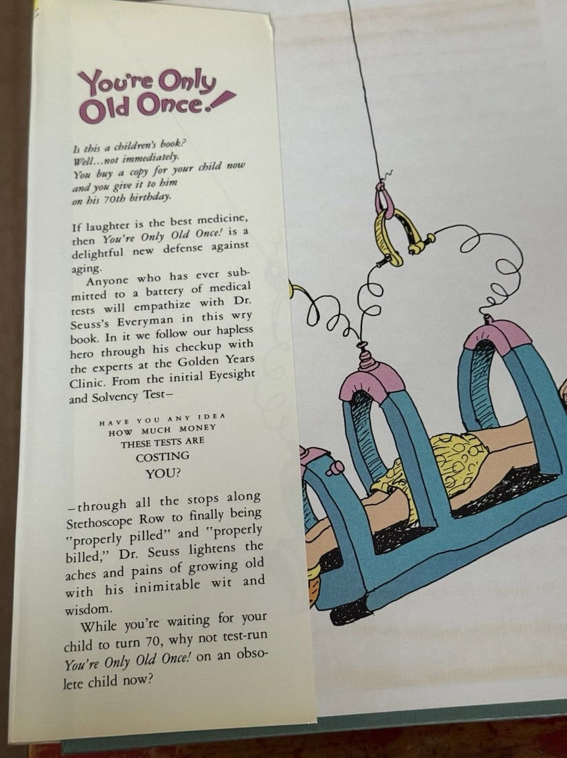 You're Only Old Once Dr. Seuss 1986 First Edition/Printing With Dust Jacket EXC - 6