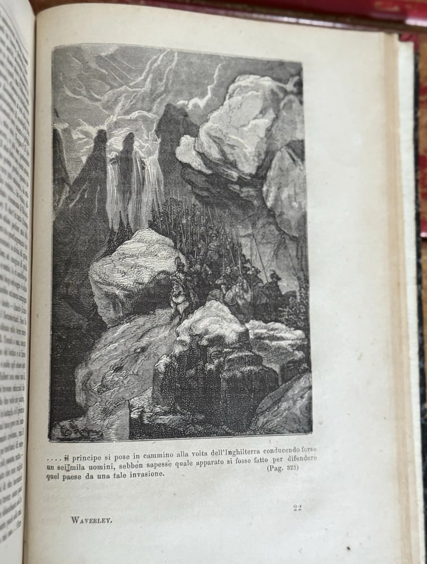 Sir Walter Scott Scene Dell Insurrezione Di Scozia 1874 Milano HC Illust HC/Lthr - 5