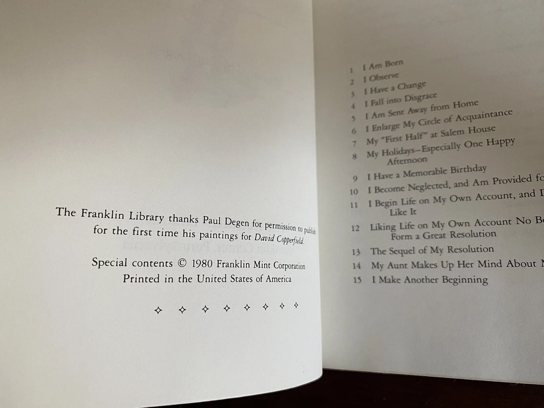 David Copperfield Charles Dickens Franklin Library FINE Leather Unread 1980 - 4