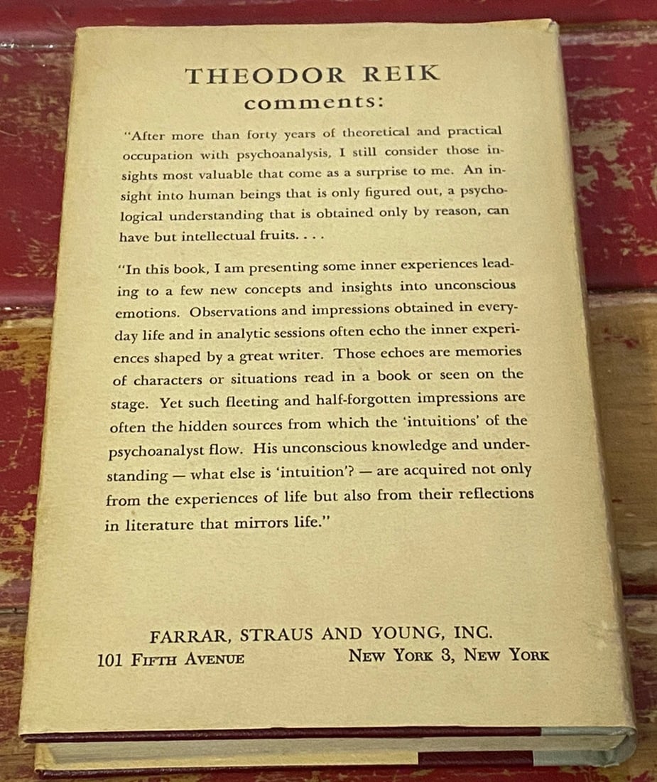 Theodor Reik Secret Self Psychoanalytic Experiences in Life and Literature VGood - 5