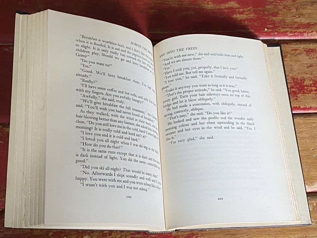 Across the River and into the Trees Ernest Hemingway 1950 HC/DJ First Ed/Print - 19