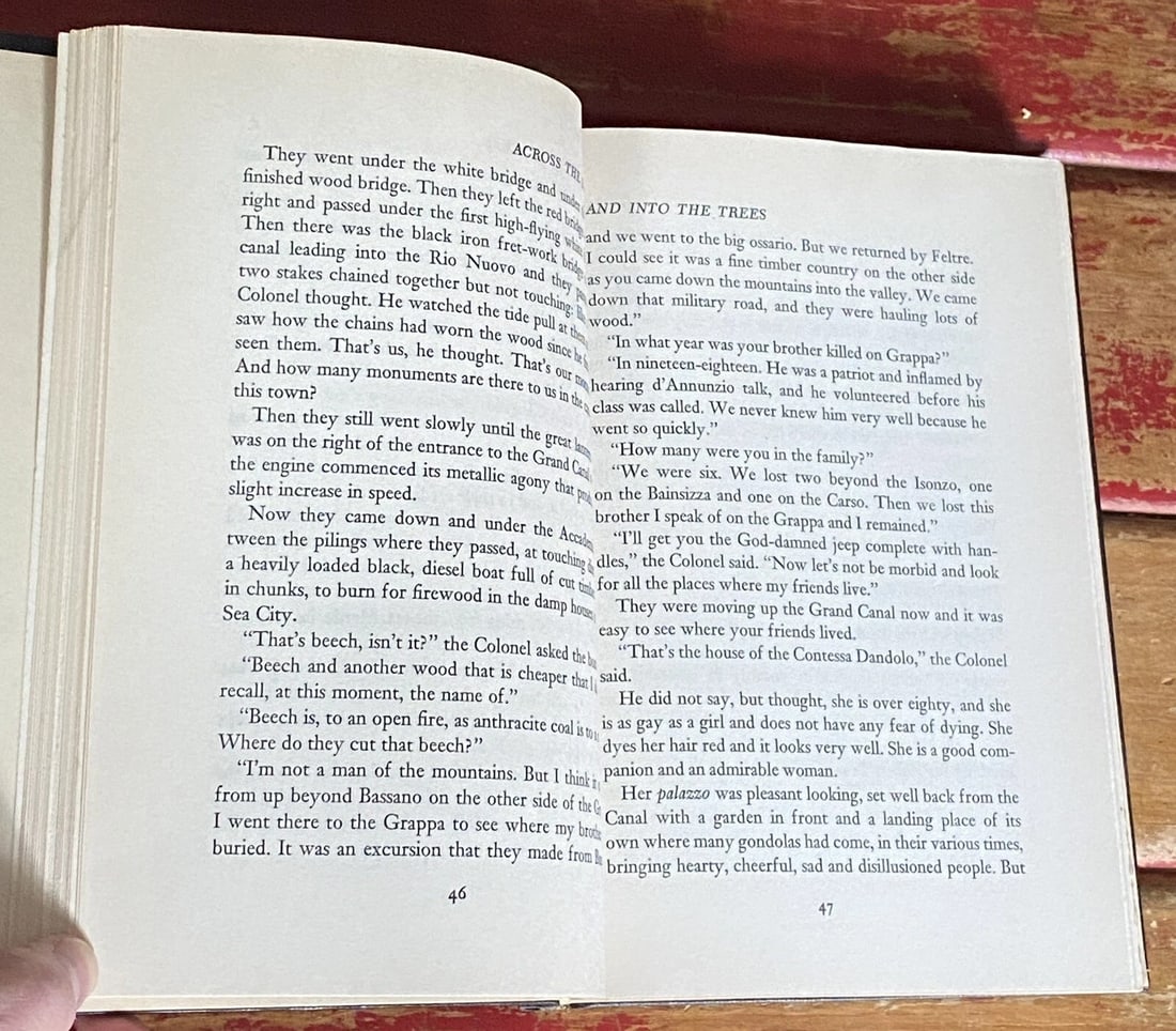 Across the River and into the Trees Ernest Hemingway 1950 HC/DJ First Ed/Print - 20