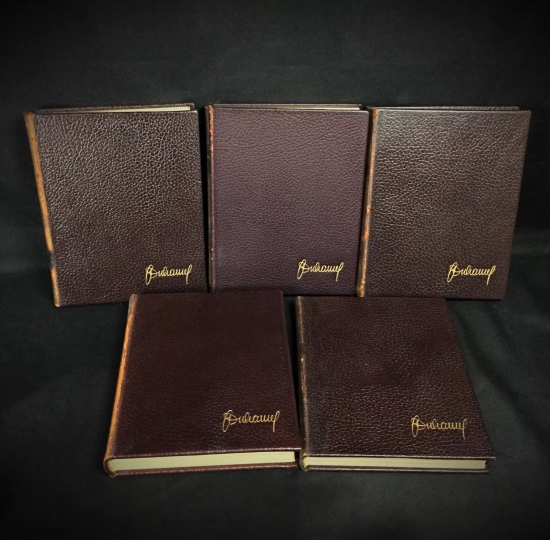 1954 Antique Book Set: "Vie et Aventure de Salavin by G. Duhamel 5 books - 2