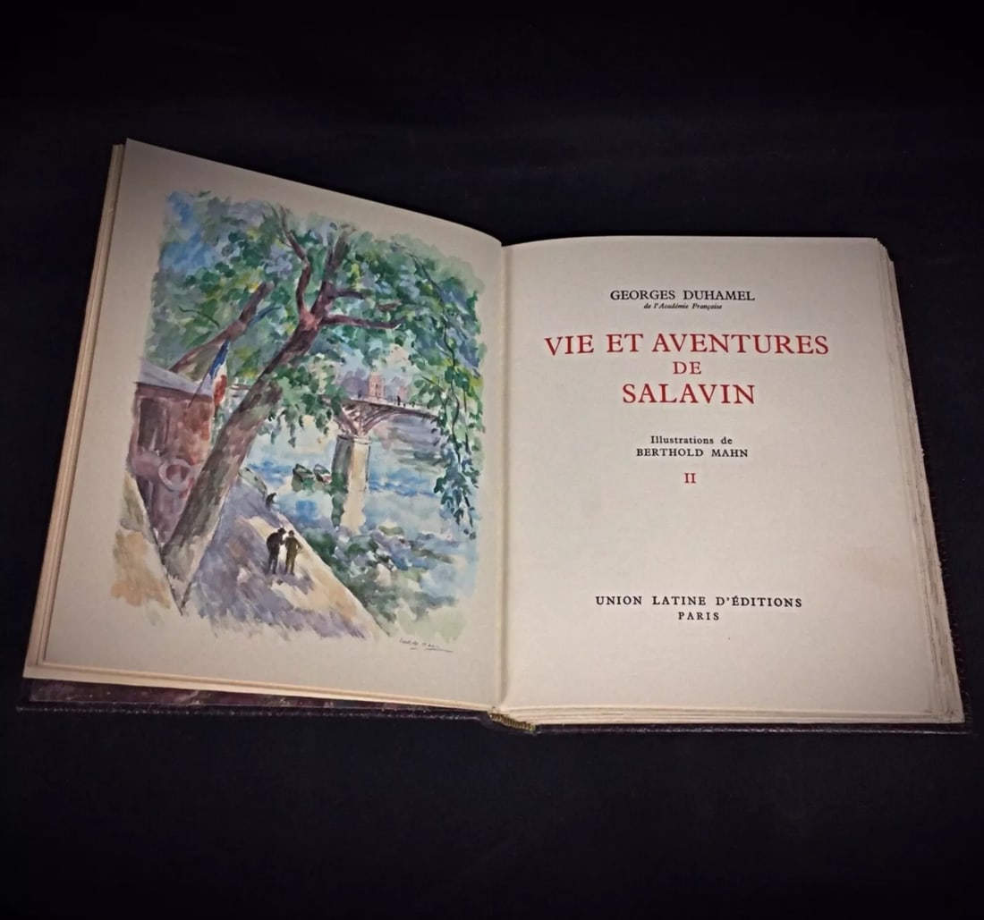 1954 Antique Book Set: "Vie et Aventure de Salavin by G. Duhamel 5 books - 6