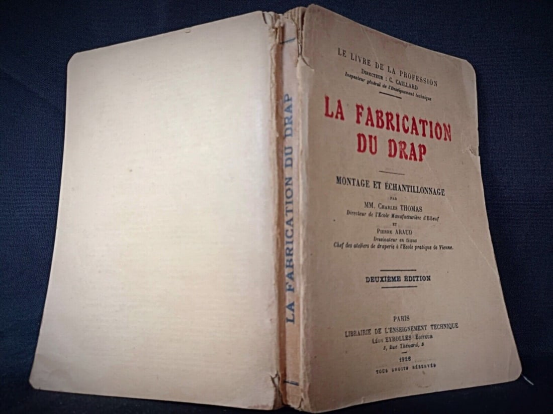 Antique Book on Wool Fabrication - 1926 Edition by C. Thomas & P. Araud - 8