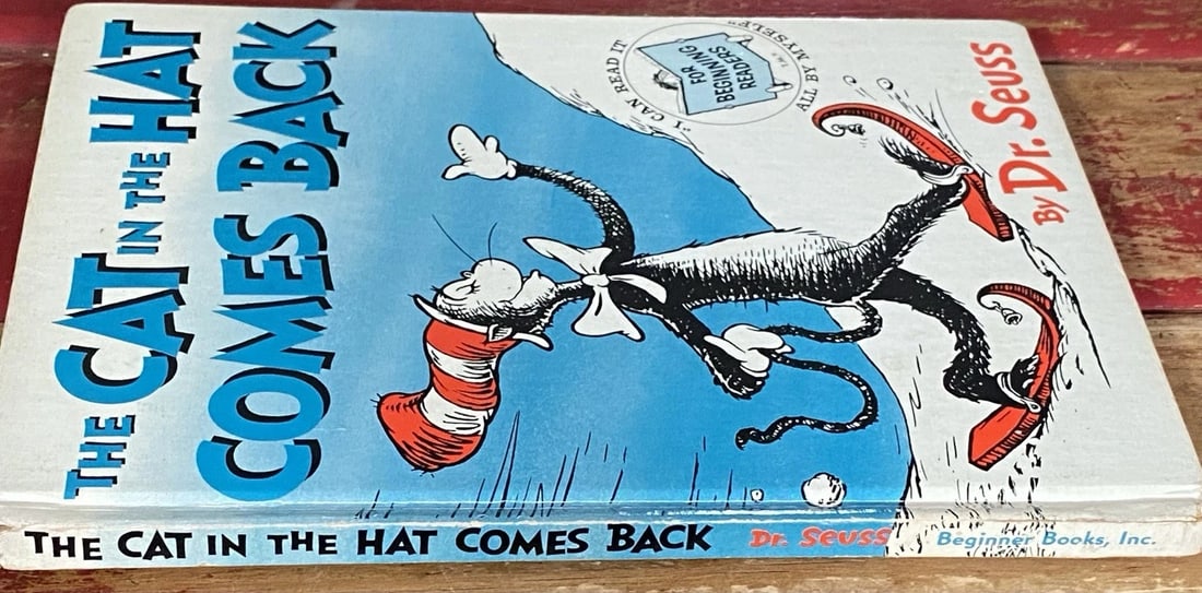 RARE Cat in the Hat Comes Back - Dr. Seuss 1958 - TRUE 1st/1st Printing - 5