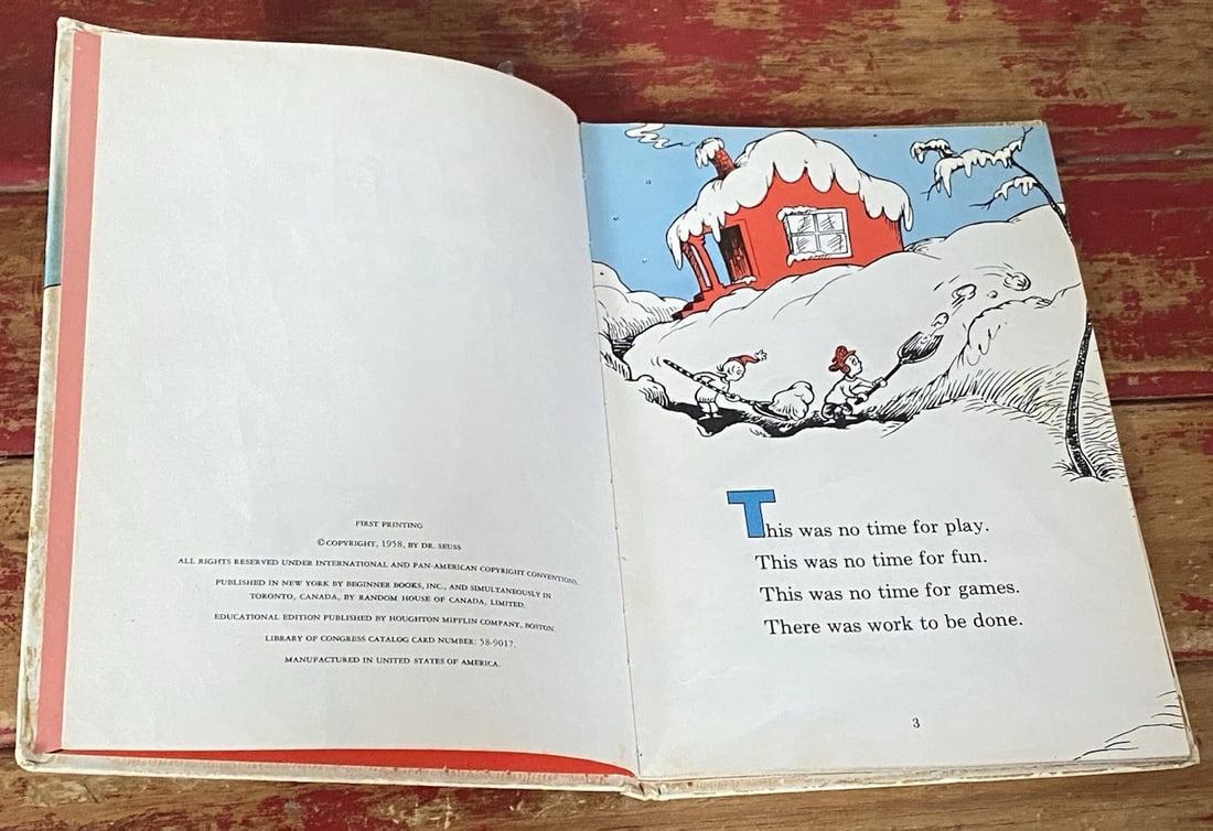 RARE Cat in the Hat Comes Back - Dr. Seuss 1958 - TRUE 1st/1st Printing - 6