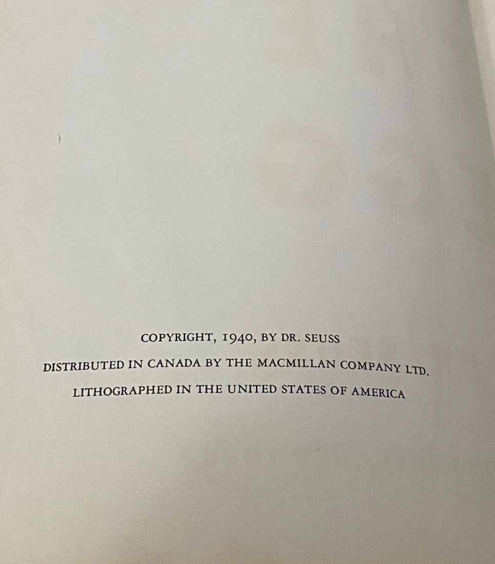 Dr. Seuss Children's Book - Horton Hatches The Egg First Edition Vintage 1940 - 4