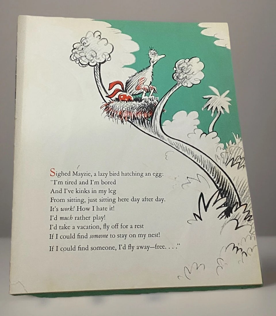 Dr. Seuss Children's Book - Horton Hatches The Egg First Edition Vintage 1940 - 8