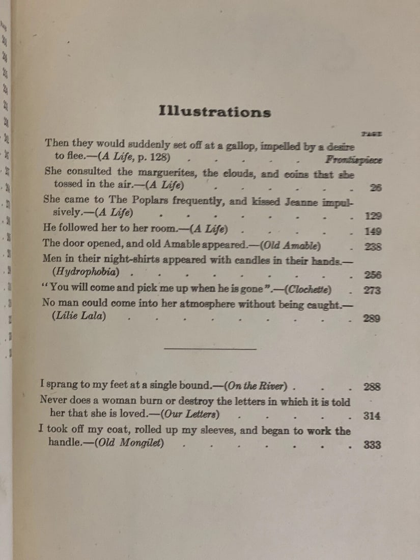 Guy De Maupassant Vol. VI A Llife, Inheritance 1910 Pearson Publishing Illus.HC - 9