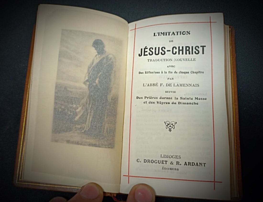 Antique Missal No. 21 "L'Imitation de Jesus Christ" - A Spiritual Guide - 3