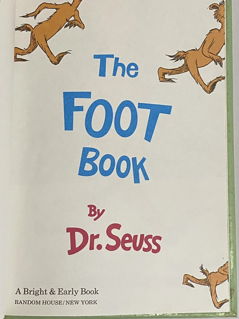 THE FOOT BOOK DR. SEUSS 1968 Grolier BClub 1ST EDITION 1ST PRINT Like NEW Cond. - 5