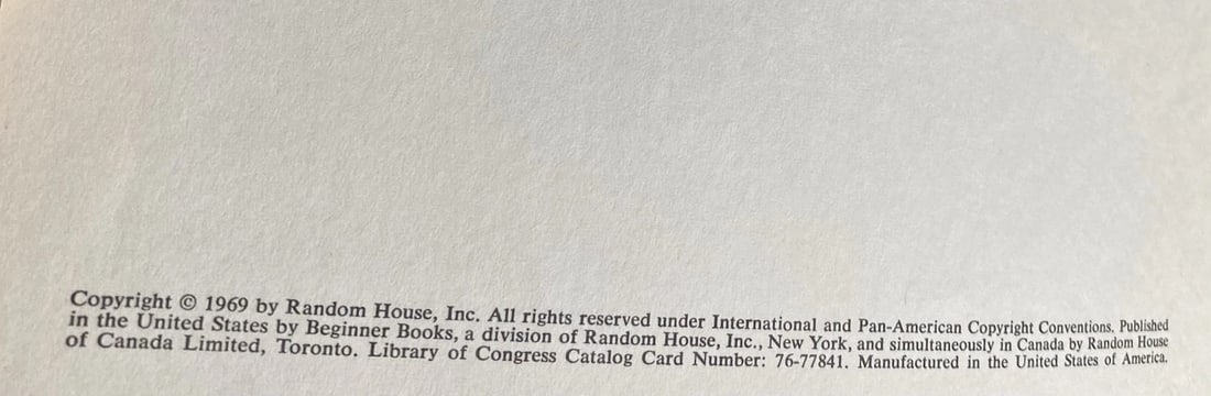 Hand, Hand, Fingers, Thumb 1969 by Al Perkins Book Club Edition Dr. Seuss VGood - 5