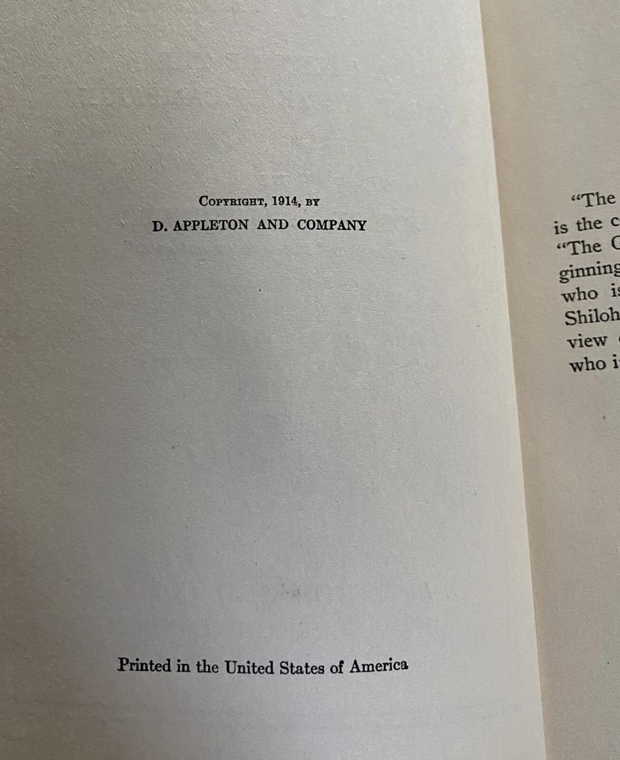 The Guns Of Shiloh Joseph Altscheler 1914 First Edi. HC Appletons Illustrated - 4