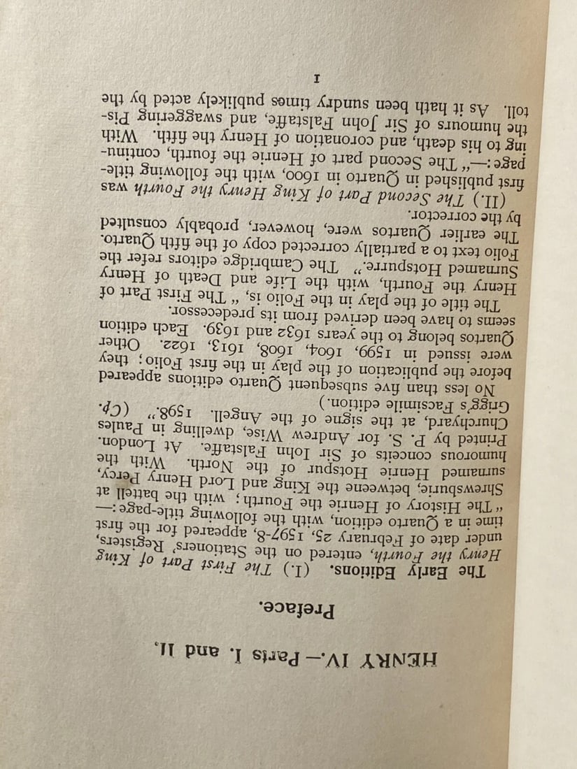 Shakespeares Works Elgin Ed. Deluxe Vol. I 1901 #306 Midsummer Nights;Life Of - 15