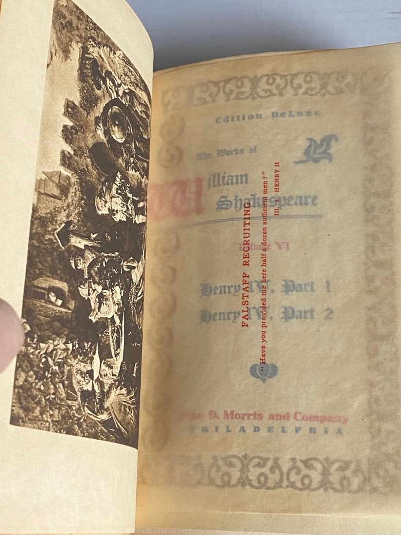 Shakespeares Works Elgin Ed. Deluxe Vol. I 1901 #306 Midsummer Nights;Life Of - 6