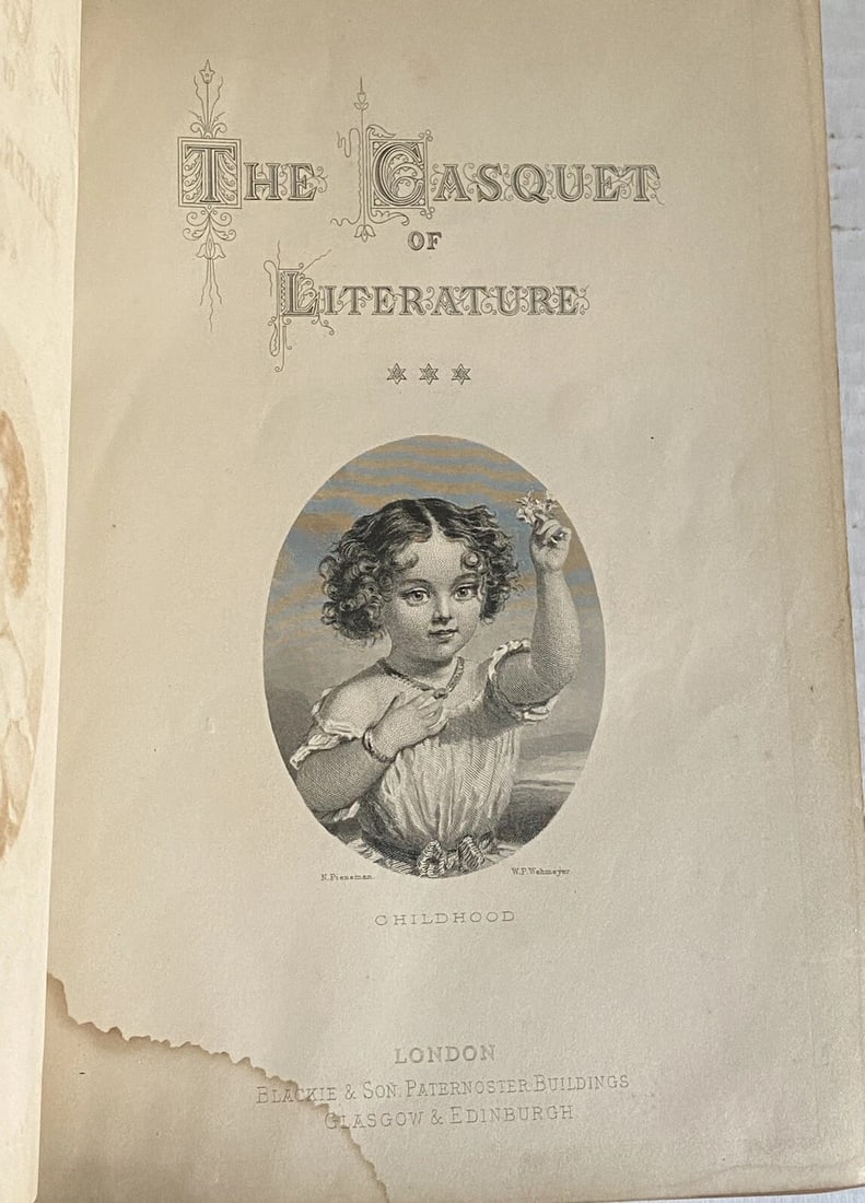 CASQUET OF LITERATURE 1875 VOL III-IV in 1 Volume Partial Leather Gibbon BLACKIE - 4