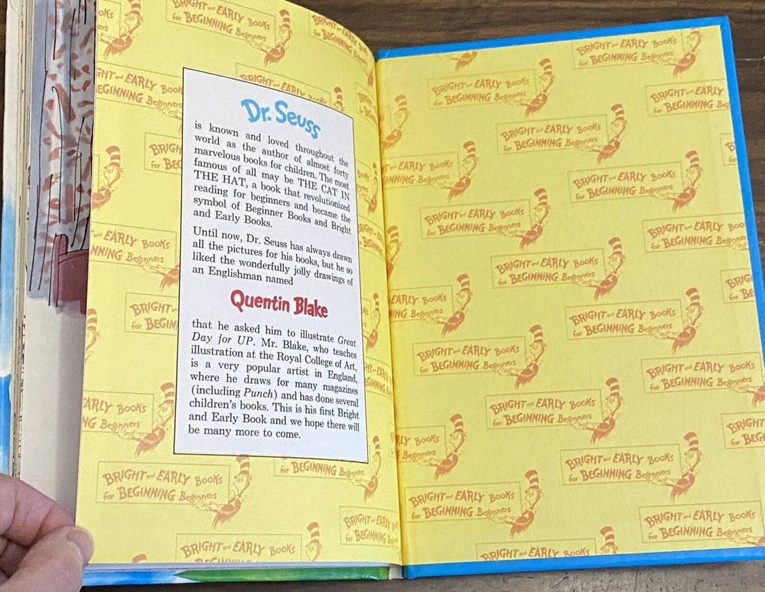 Dr Seuss Great Day for Up First Edition 1975 Early Print OP 123 Near Fine - 7