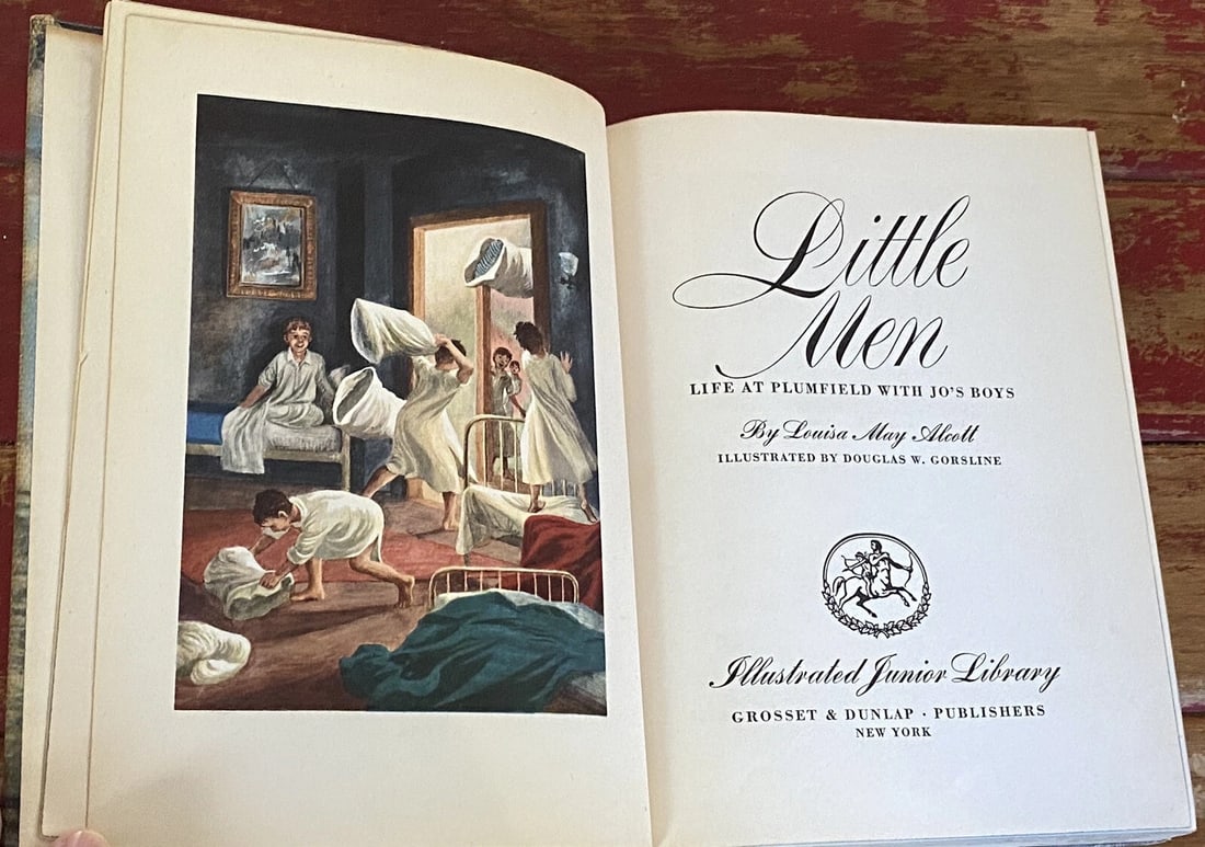 Little Men by Louisa May Alcott Illustrated Grosset & Dunlap 1947 HC Very Good - 4