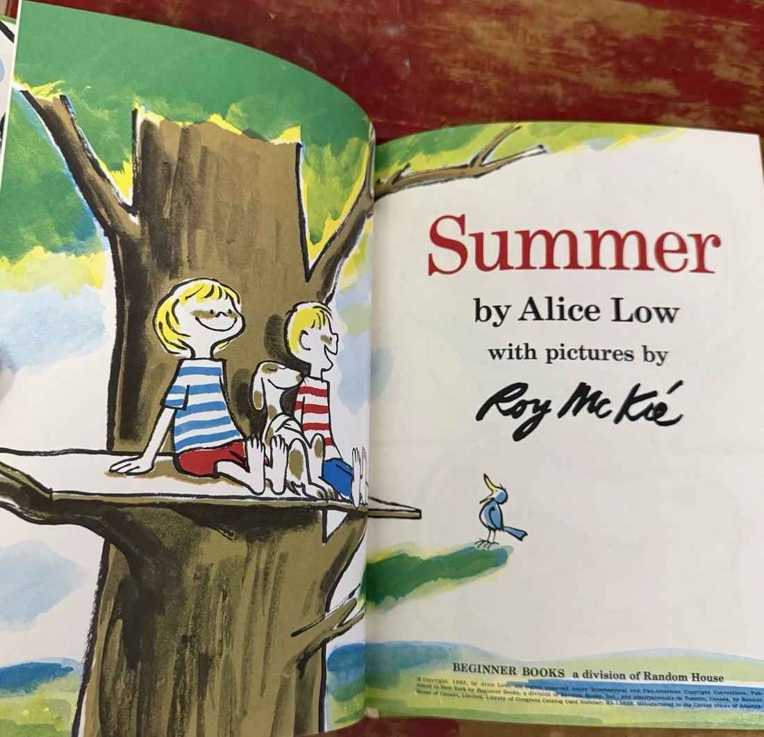 Summer By Alice Low 1963 BC Edition Hardcover Beginner Books 1st Edition/Print - 3