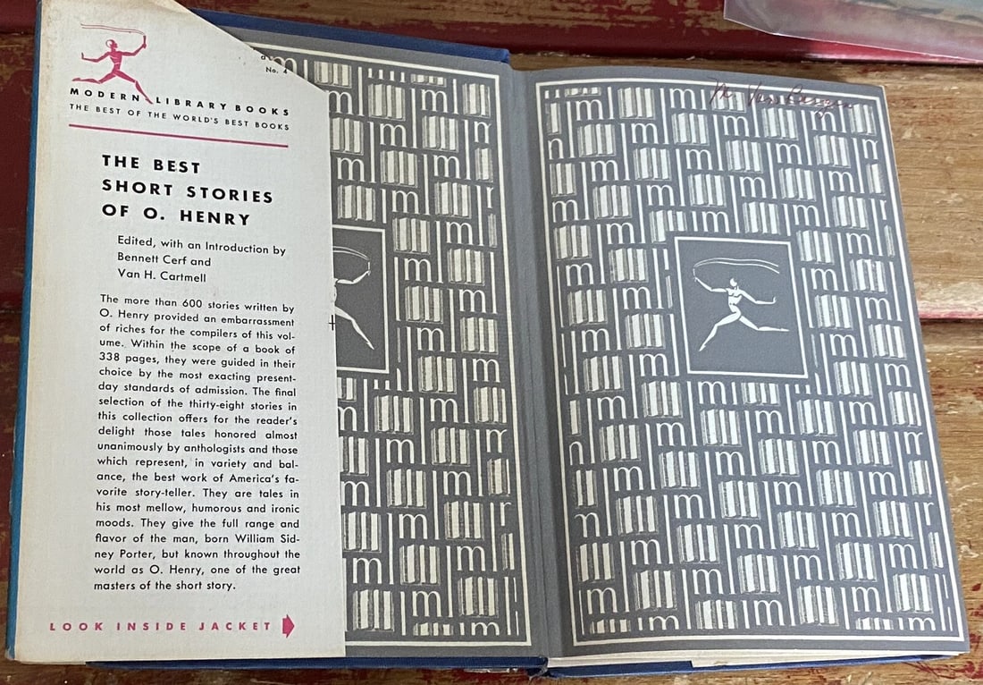 THE BEST SHORT STORIES OF O. HENRY Modern Library Edition 1945 HC/DJ V Good - 15