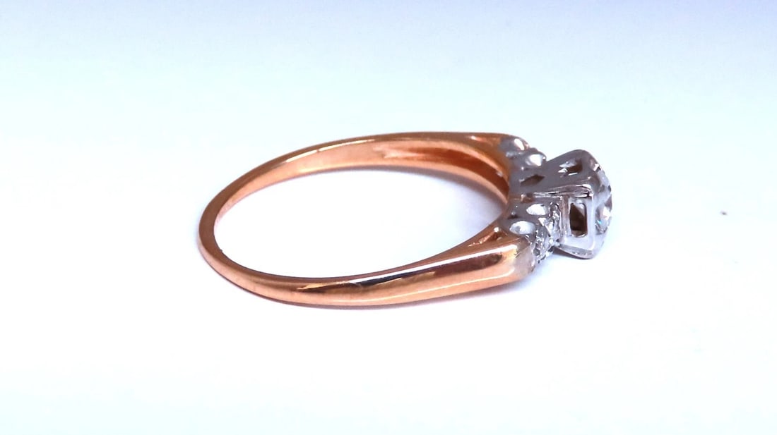 Vintage Natural Diamond Engagement ring .40ct 14kt Gold - 2