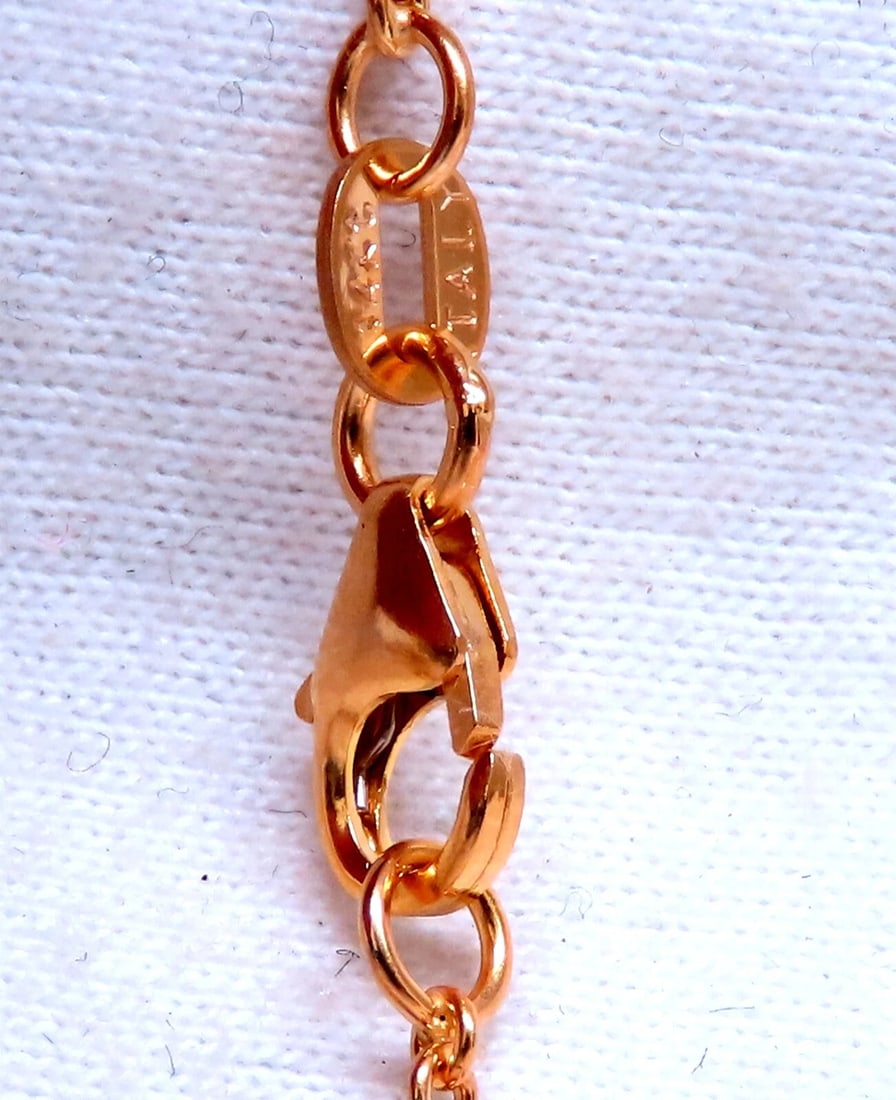 15ct Natural Sapphire Aquamarine Amethyst Yard Necklace 14kt Gold ** - 8