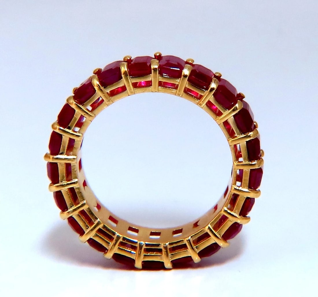 Stackable Ruby Diamonds eternity Rings 14kt Natural Vivid Red Stacking 11.36ct** - 5